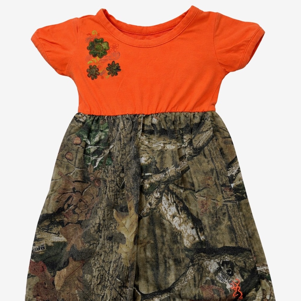 Browning Dress Toddler Size 3T Orange Camoflouge Pull over